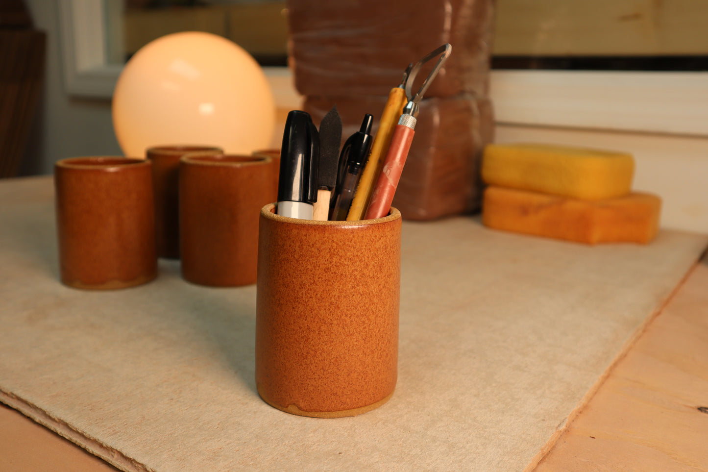 pencil cup | nutmeg
