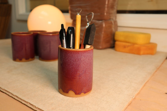 pencil cup | raspberry