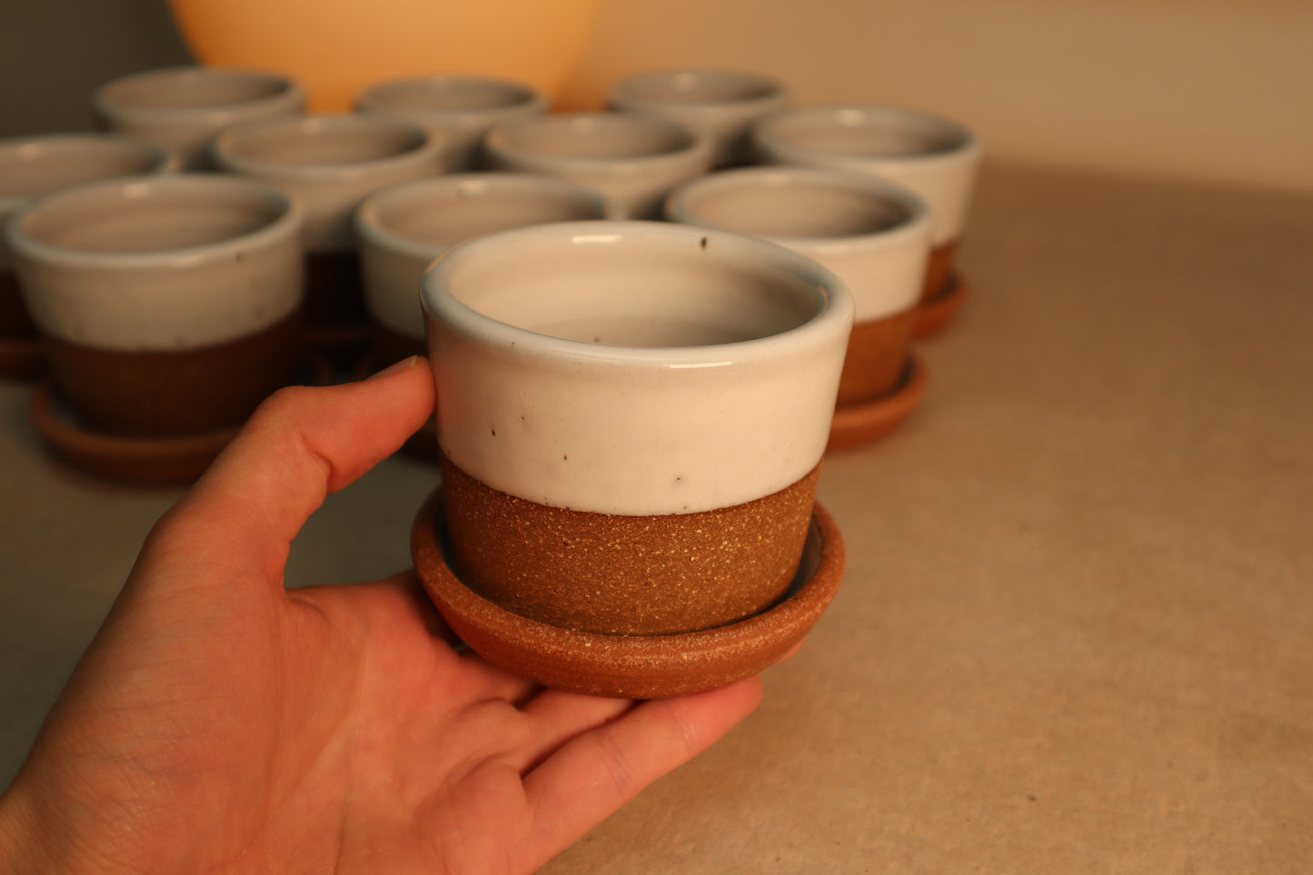 mini planter | glossy white