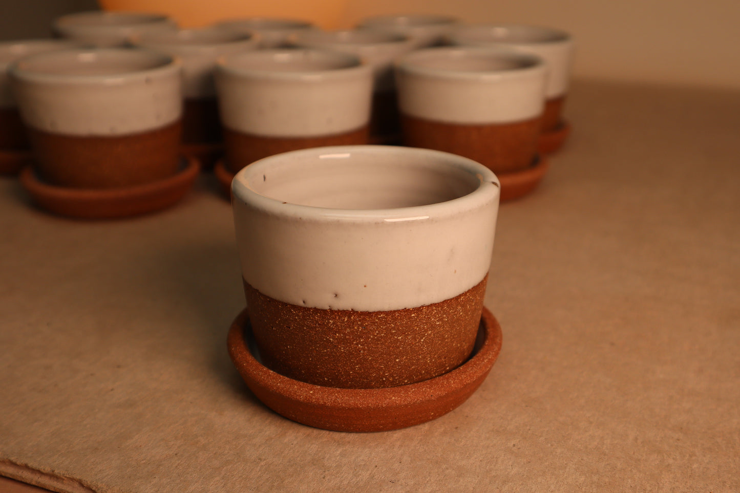 mini planter | glossy white