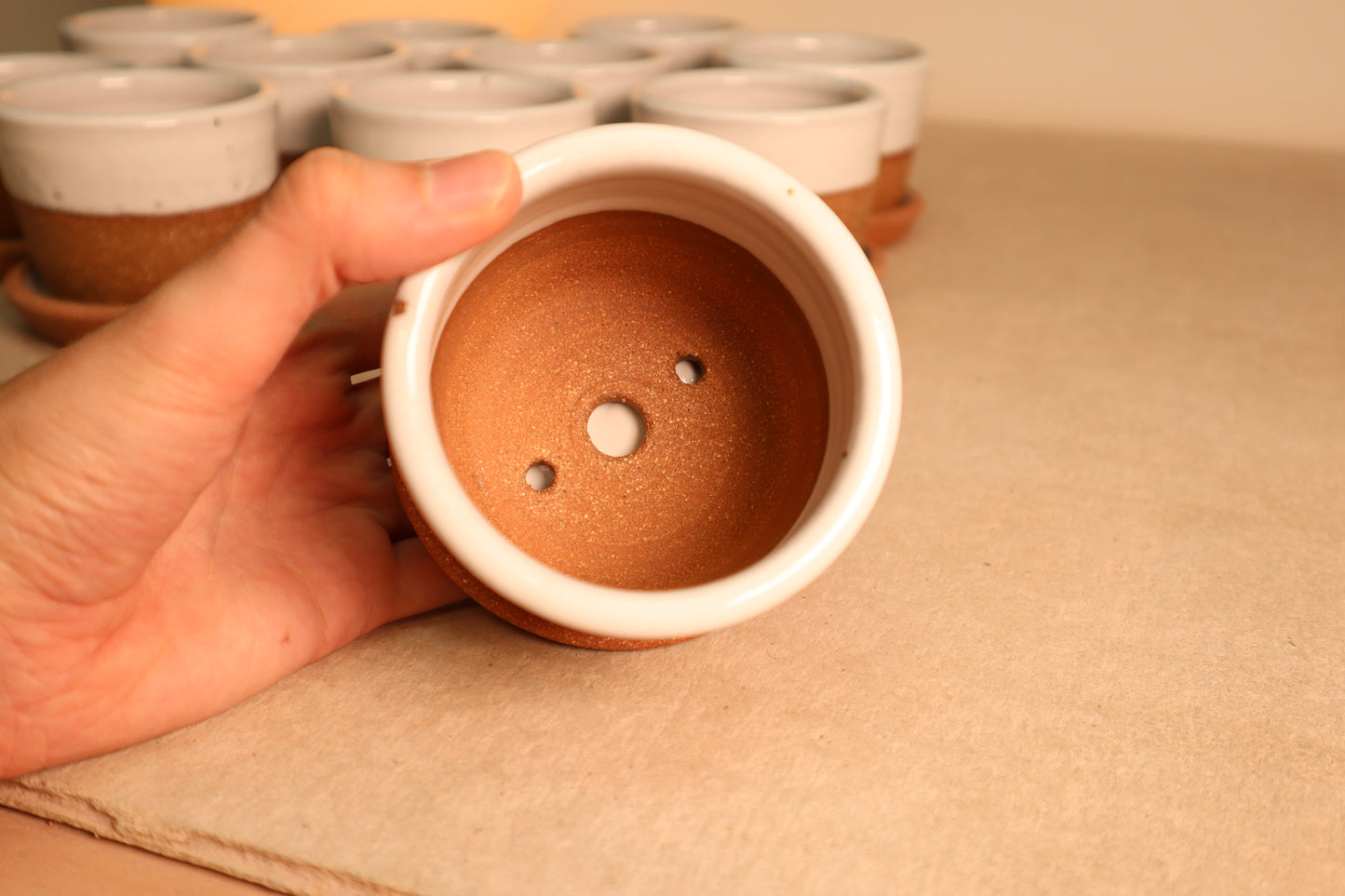 mini planter | glossy white