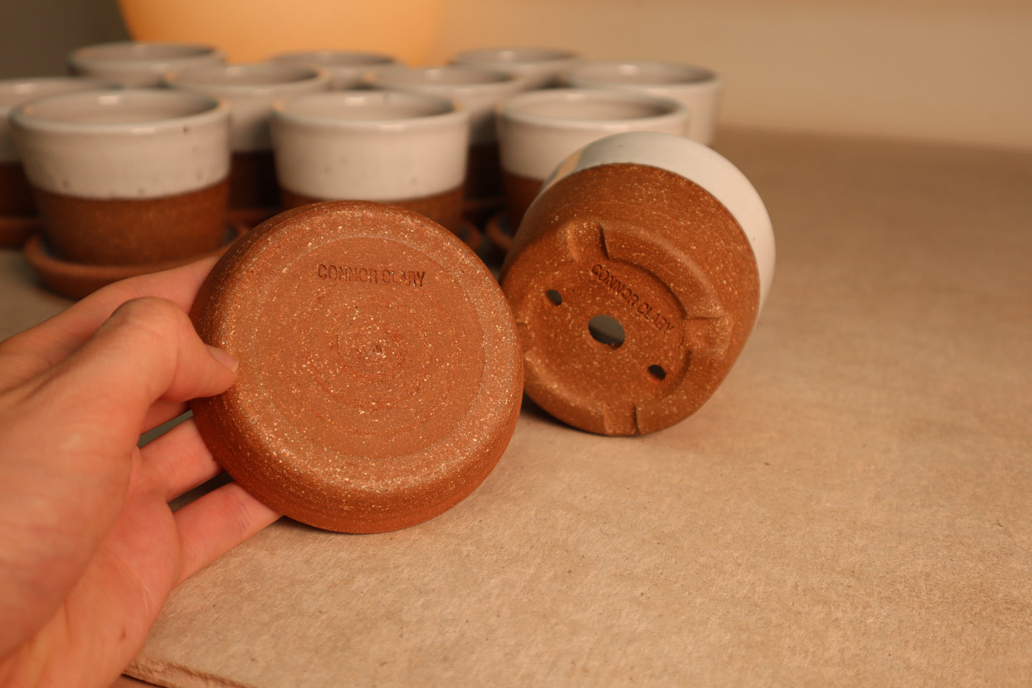 mini planter | glossy white