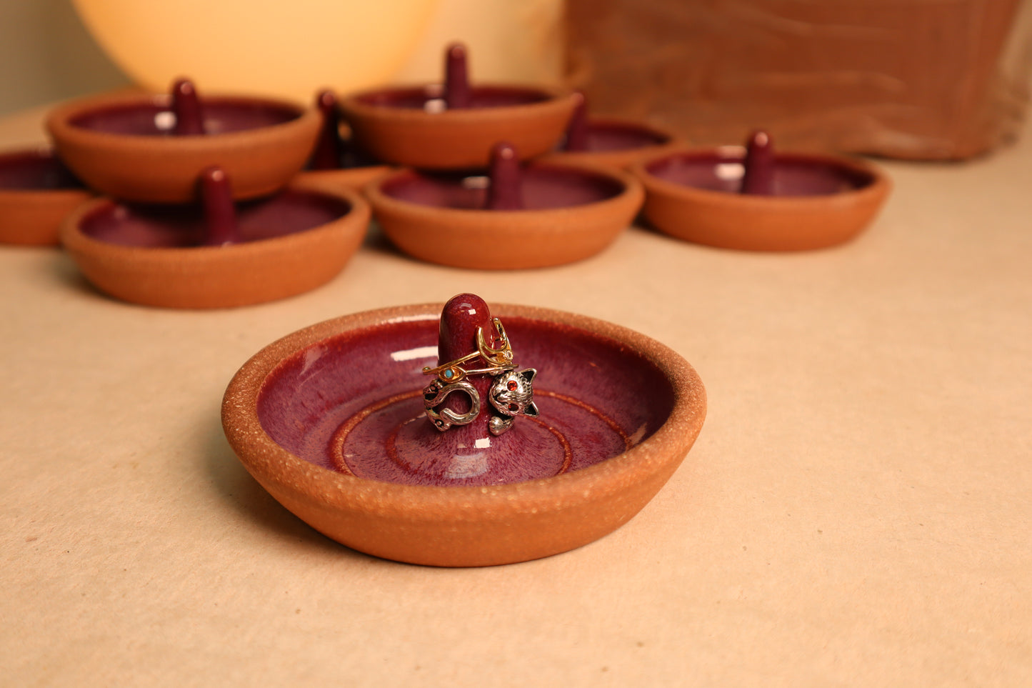 ring dish | raspberry