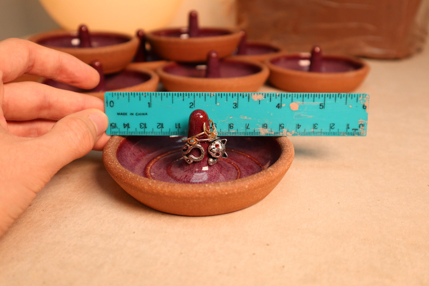 ring dish | raspberry