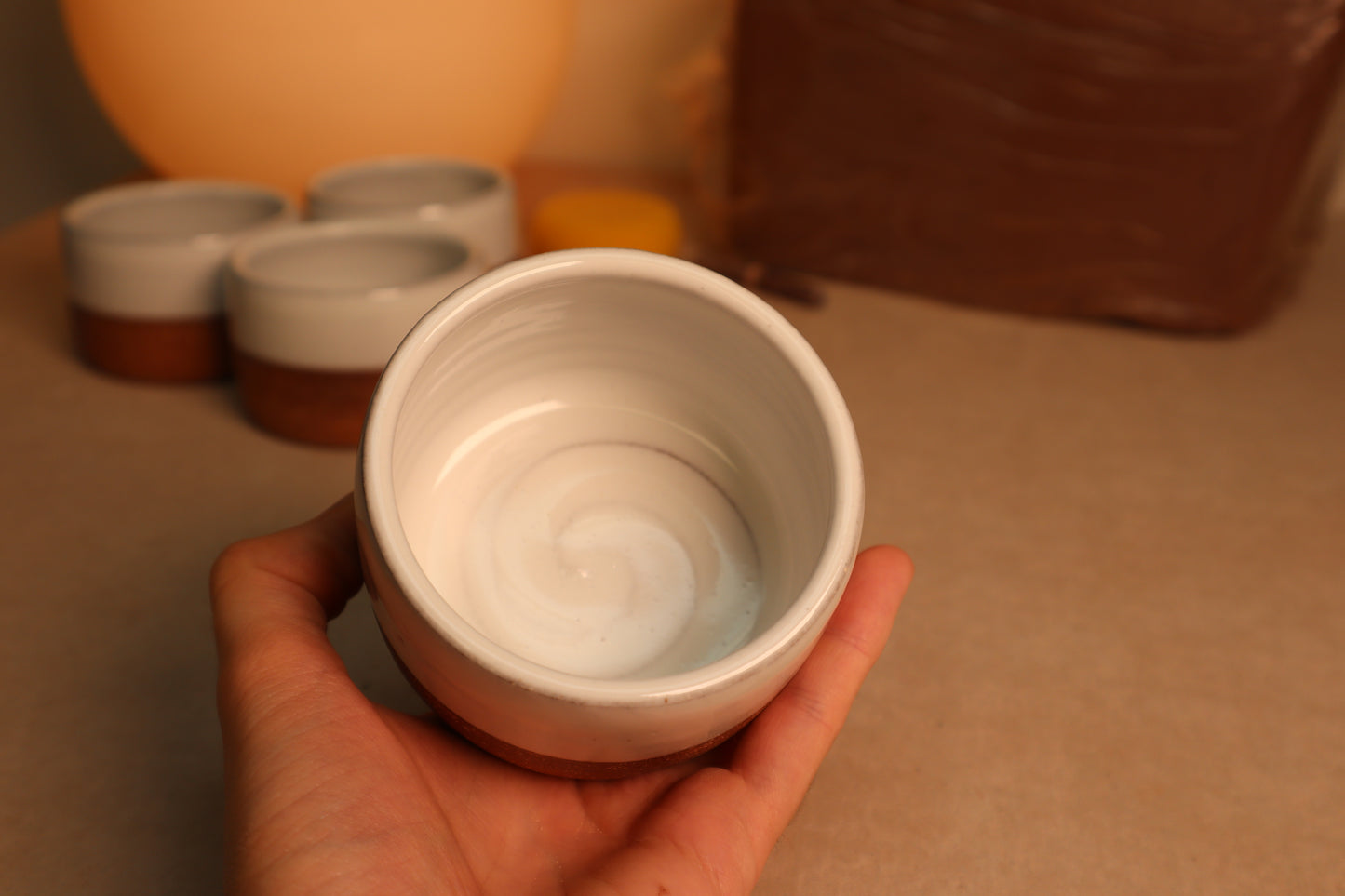 latte cup | glossy white