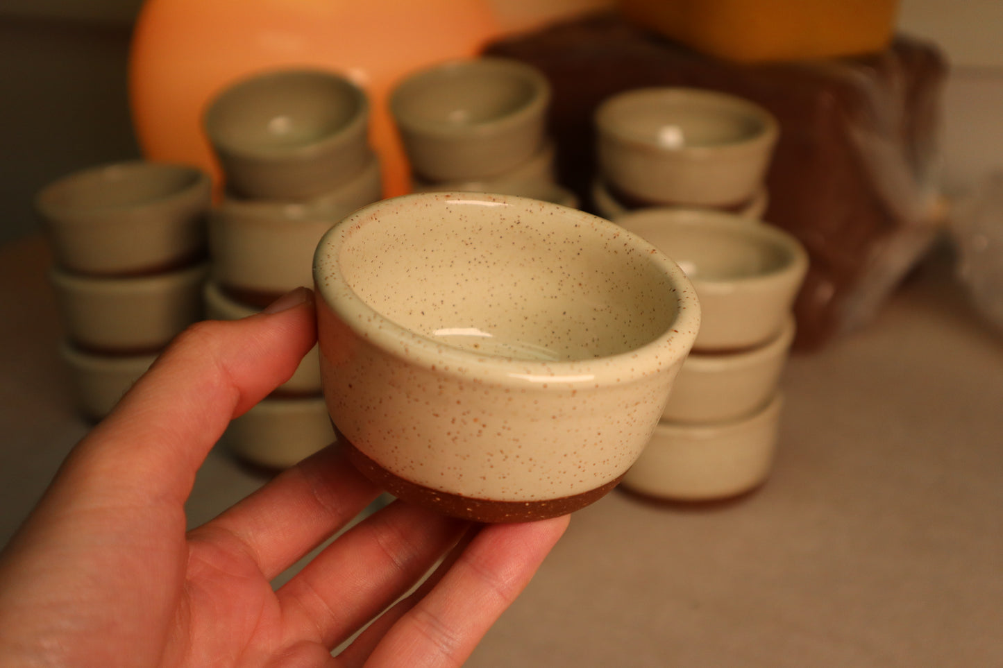 sauce bowl | folk art guild white
